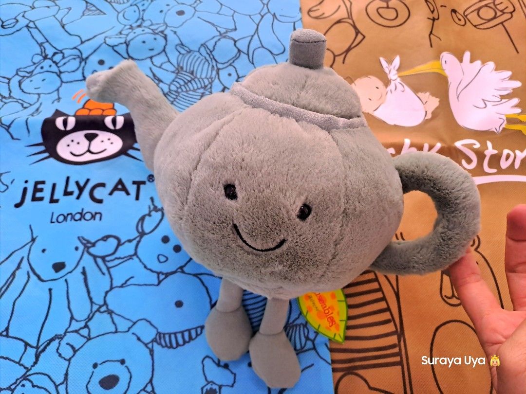 Jellycat teapot, Hobbies & Toys, Toys & Games on Carousell
