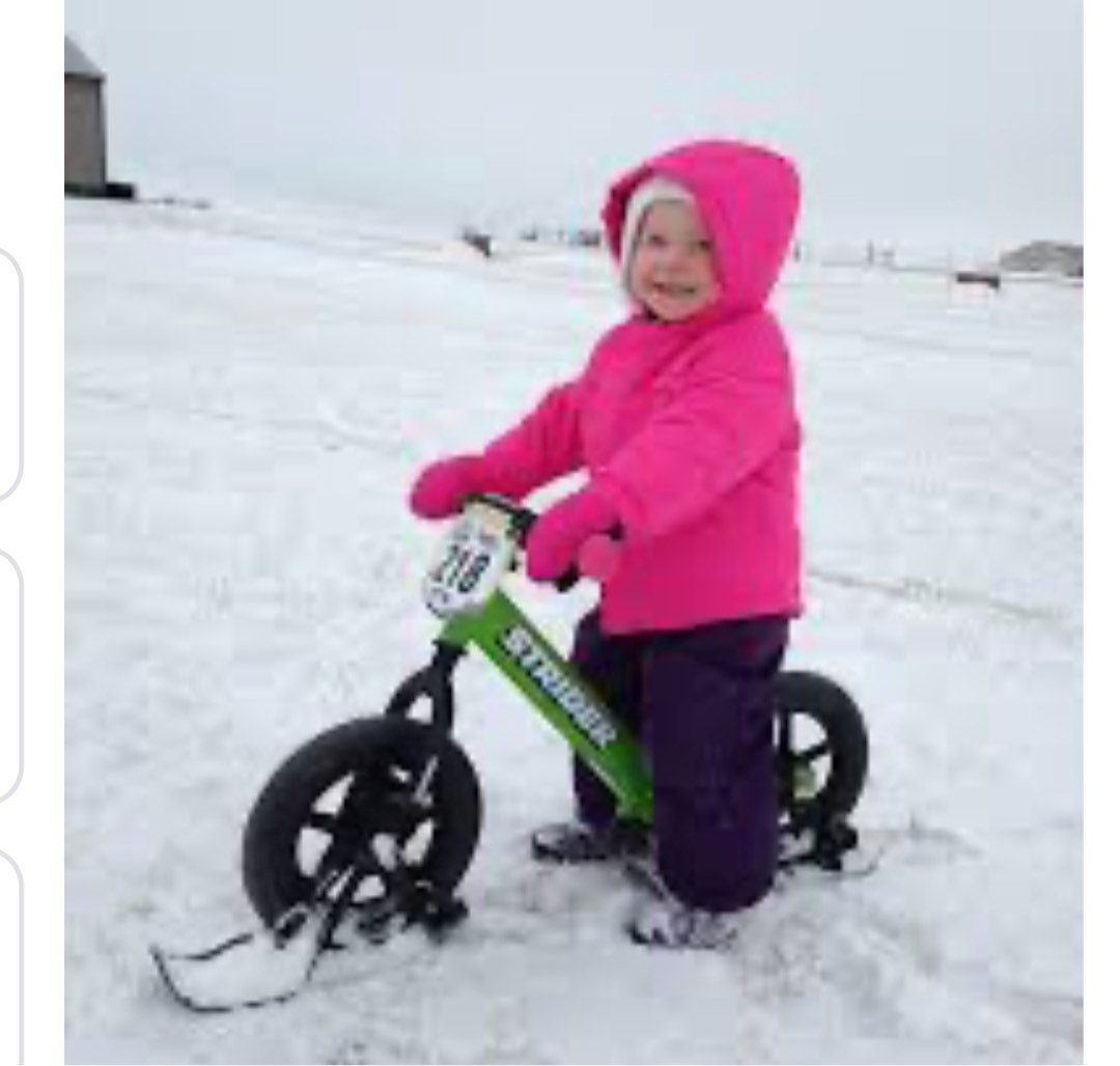 Kids Strider Bike Skis 12 snow skis set
