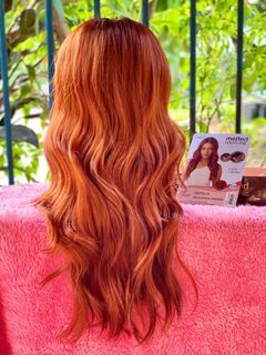 LACE FRONT HUMAN-HAIR-LIKE GINGER/COPPER/ORANGE WIG
