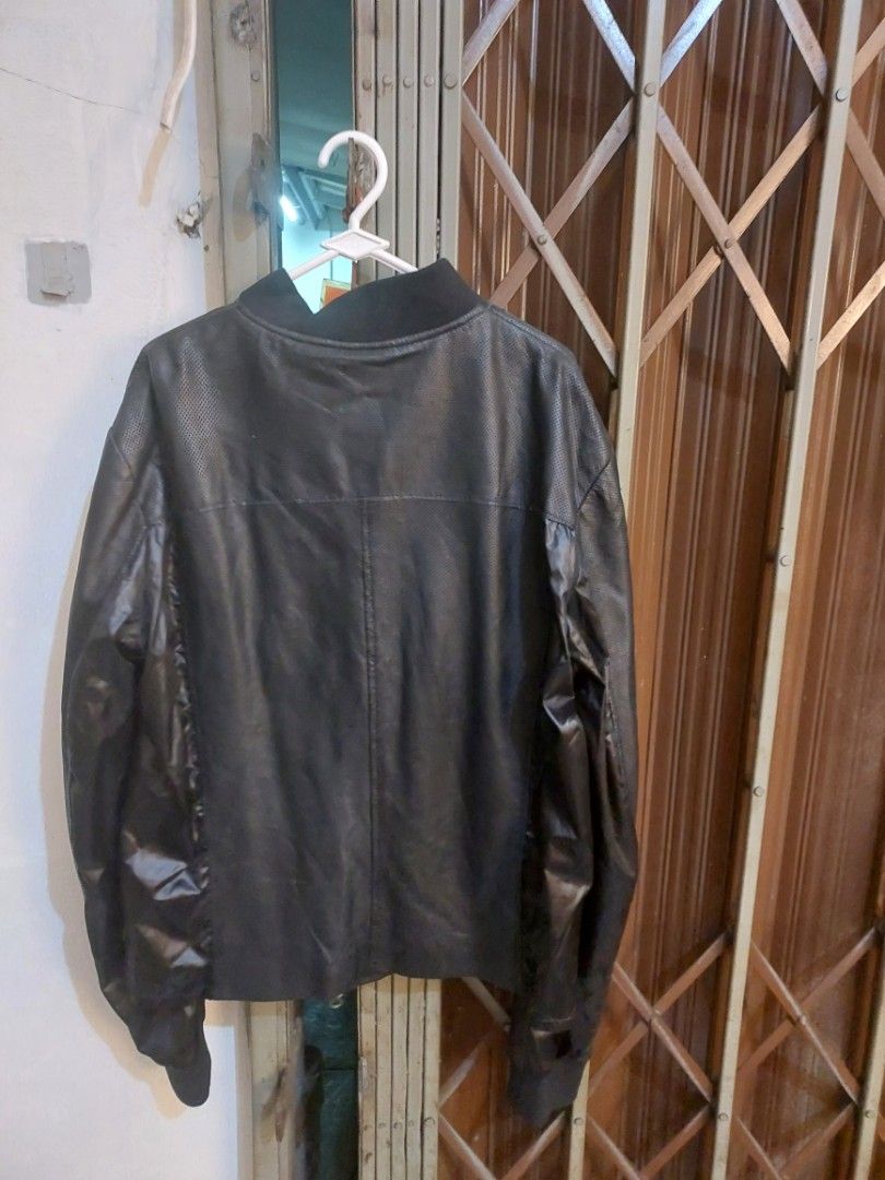 Armani Jeans lether jacket archive 着画あり Armani jeans leather