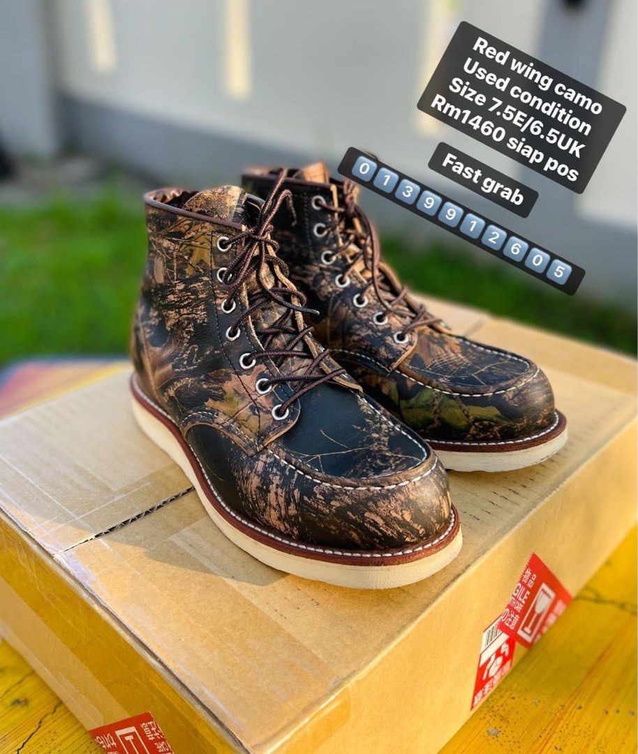 Limited Red wing boots camouflage 8884 / camo 8884, Men's Fashion
