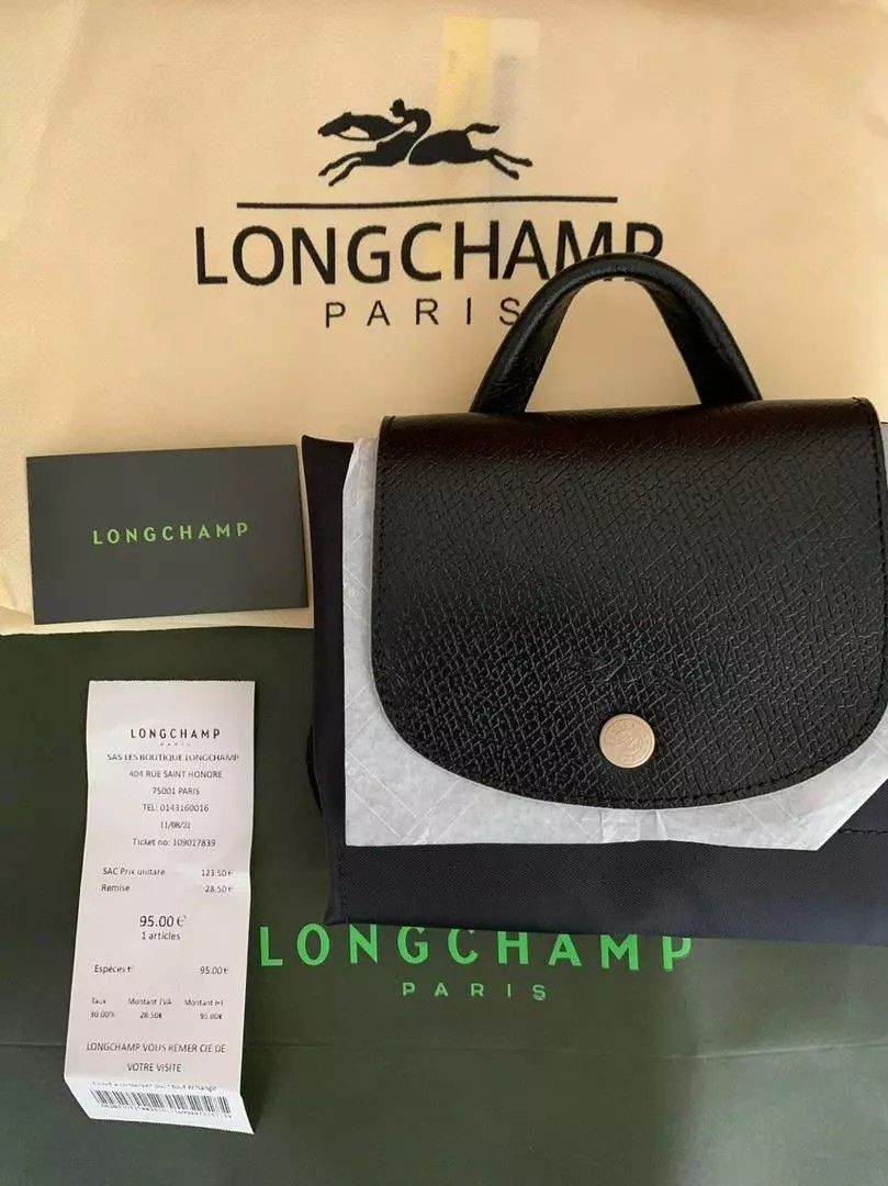 LONGCHAMP Backpack Bagpack Black Color Longchamp le pliage