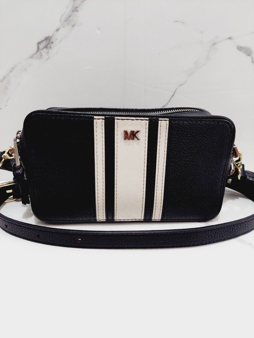 Mk small logo sale tape camera bag