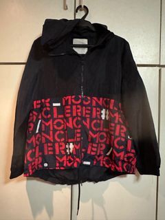 Moncler black nylon hoodie