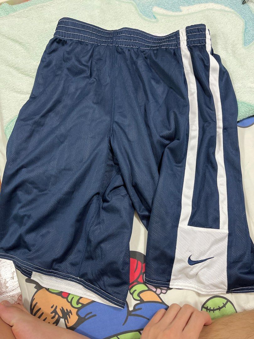White and blue shorts on sale