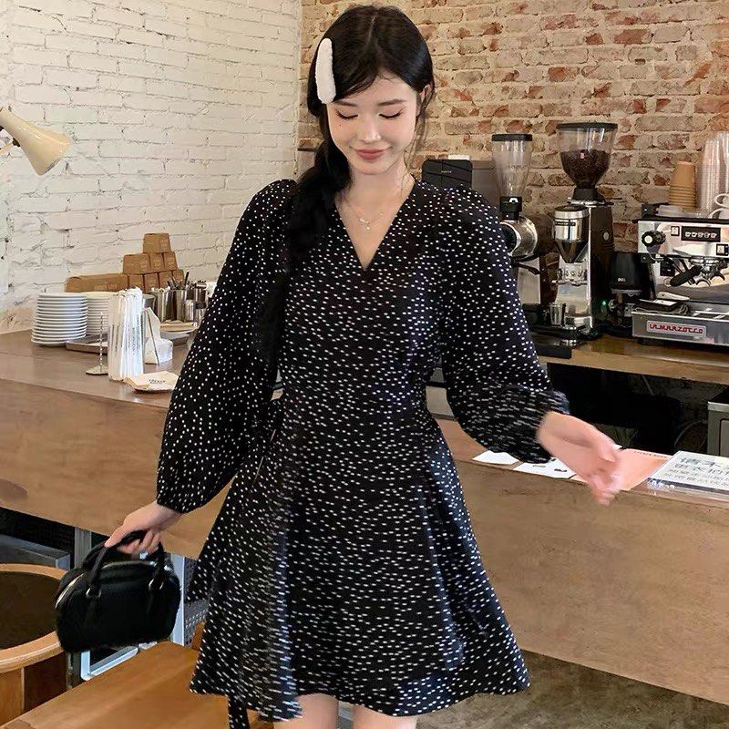 Polka dots one piece dress sale