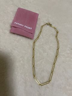 Penny pairs paper clip necklace