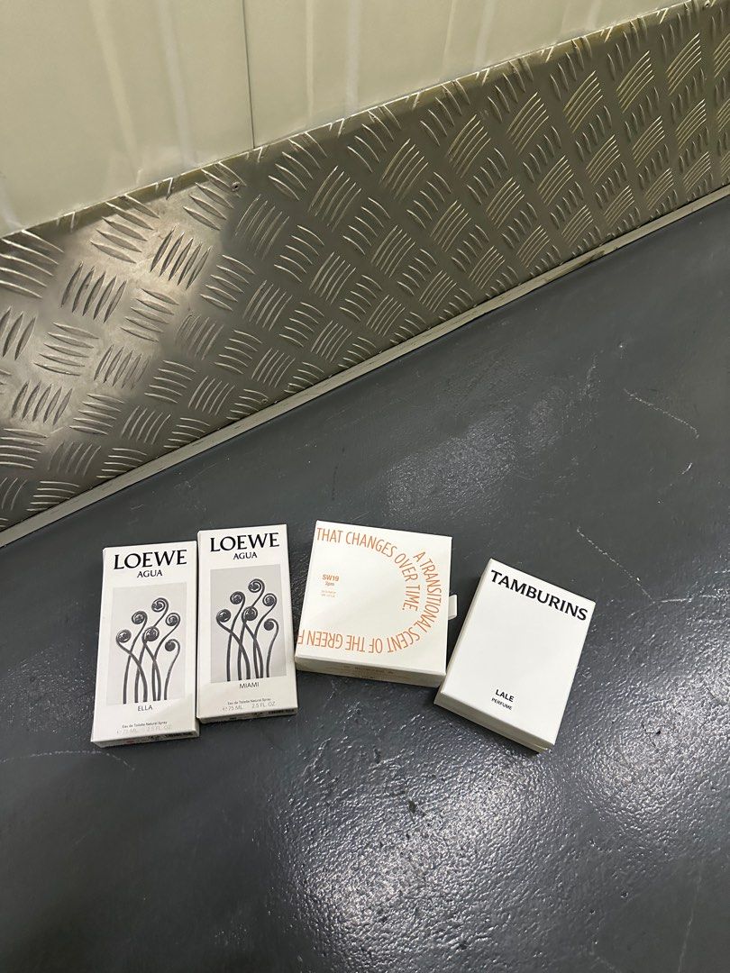 Perfume Empty Box (Loewe, Tamburins, SW19) (Category: Accessory Holder, Box & Organizers) located in Quezon City. Submitted by declutterwithjoey (Listing ID 1284870222, Image 1). Description: Perfume empty boxes for sale Authentic. No issues 📍Mckinley Hill, Taguig Meetups: Venice Grand Canal Mall Shipping: Lalamove/Grab, J&T/Gogoexpress 💸 Payment Channel ✅gcash ✅maya ✅bank transfer ❌COD.
