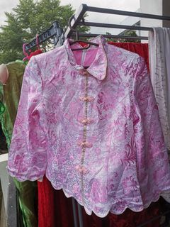 Pink Chinese top XS
