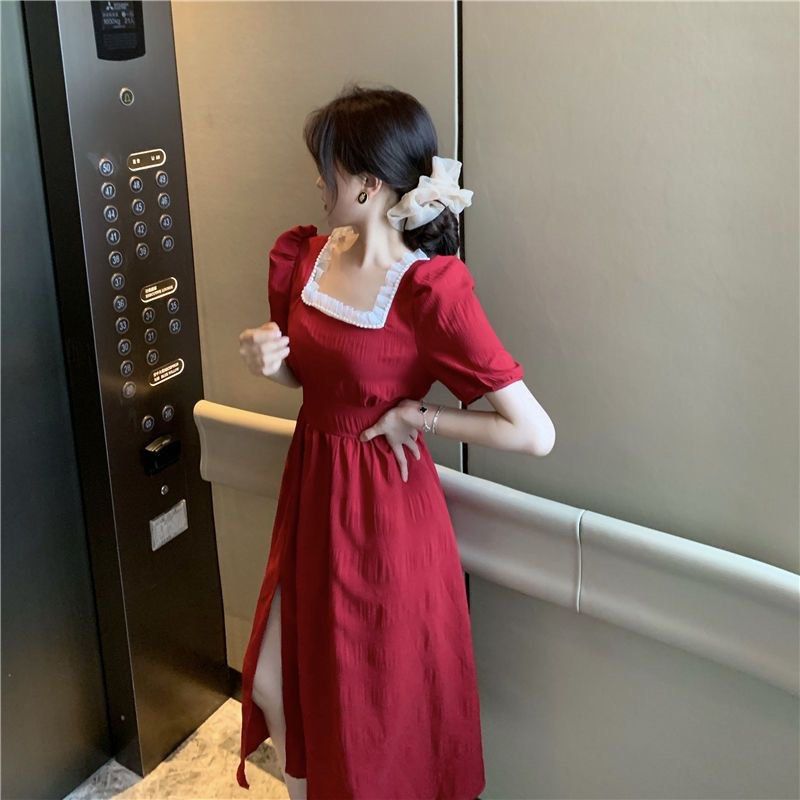 Short red dress plus size hot sale