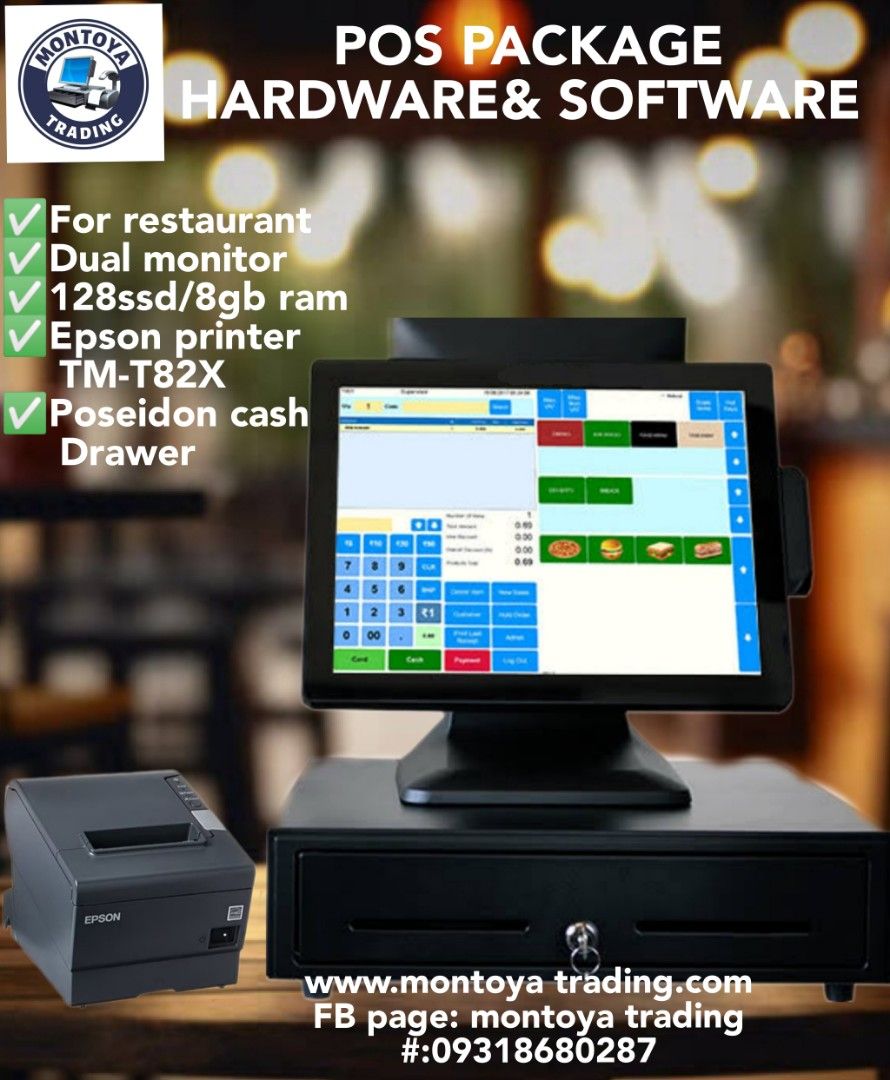 POS PACKAGE HARDWARE& SOFTWARE (Category: Office & Business Technology) located in Manila. Submitted by cm875381367283 (Listing ID 1284877065, Image 1). Description: POS PACKAGE HARDWRE AND SOFTWARE Desktop cost & specs CPU- i3 10th Gen Mother board- Gigabyte Ram- 8gb Ram Hdd- 120gb ssd Case- ATX Monitor- 18.5 inches UPS- Fortress POS HARDWARE & SOFTWARE COST Printer- Epson TM-U220D, Epson TM100, Xprinter K200l Ribbon- Epson Ribbon ERC38 1 for fr