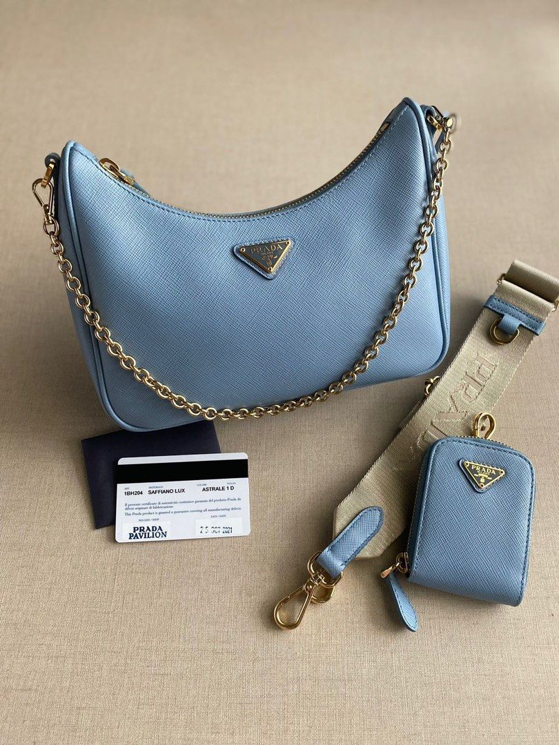 Prada multi pochette blue shop