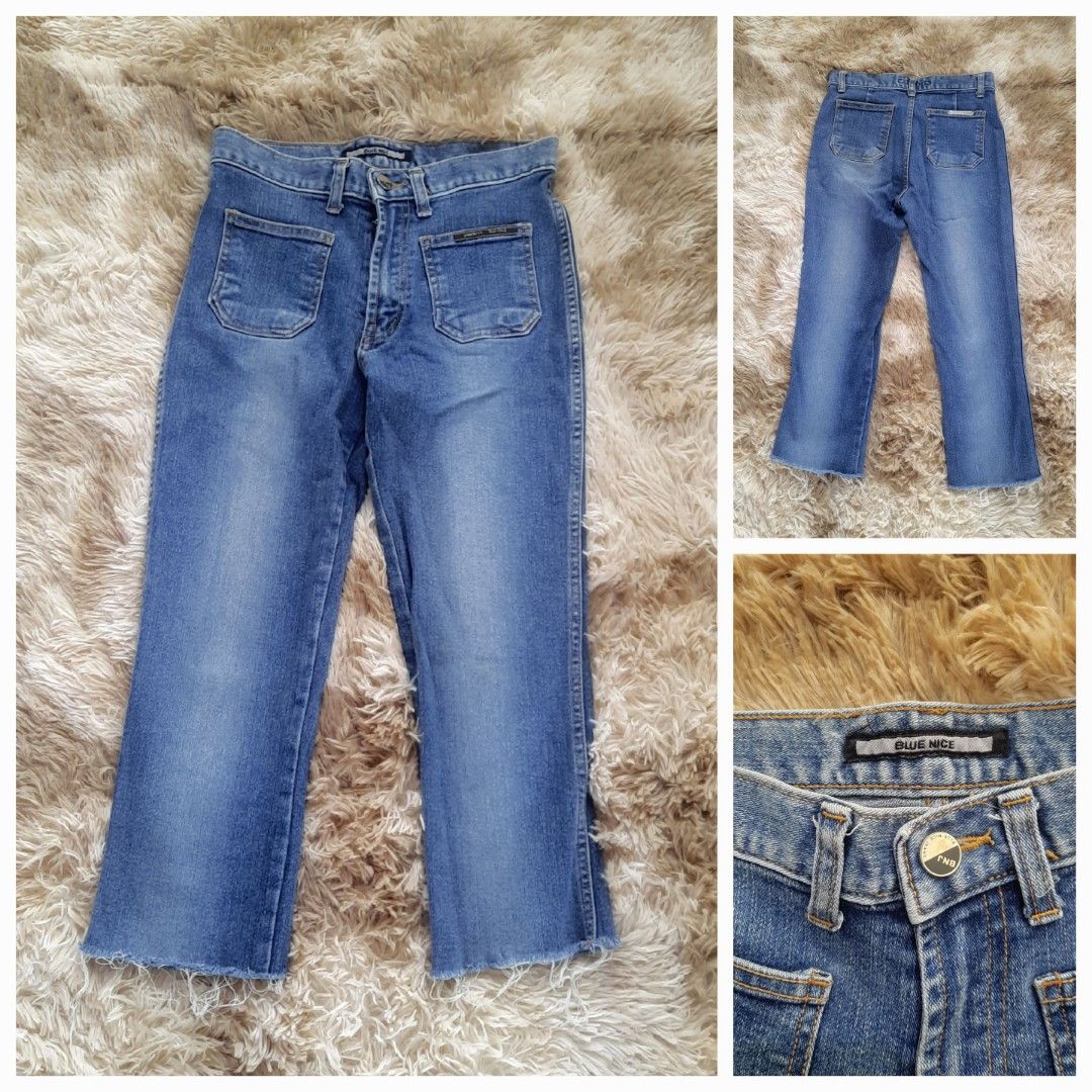 preloved cropped denim pants (Category: Jeans) located in Naic. Submitted by JustRandomThings (Listing ID 1284914481, Image 1). Description: preloved pants pls manage your expectations will fit W24-25 semi-stretch fabric ✨️LAST PRICE POSTED✨️ payment first policy if in doubt, do not buy SF NOT INCLUDED MOP: gcash paymaya Courier: J&T lalamove available for meetup around hillsview naic, tanza mcdo, tejero.