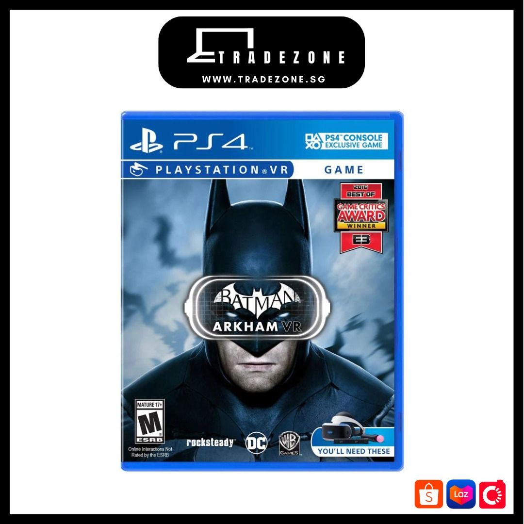 PS4 Batman Arkham VR Game, Video Gaming, Video Games, PlayStation on  Carousell