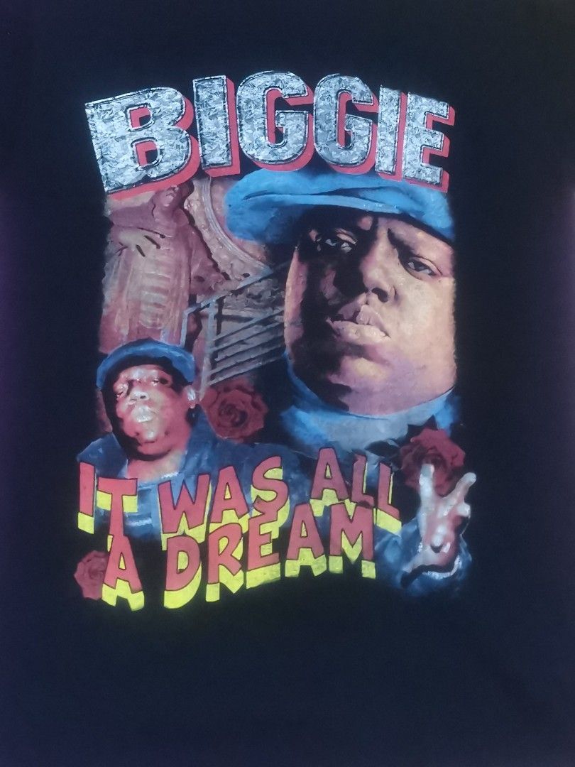 Rap tee. The notorious BIG BIGGIE (Category: Tshirts & Polo Shirts ) located in San Pedro. Submitted by thriftersthrift (Listing ID 1284909666, Image 1). Description: Width 17 Length 26 Good condition Color rate : 9. 5/10 All items are from ukay bale so manage your expectation.