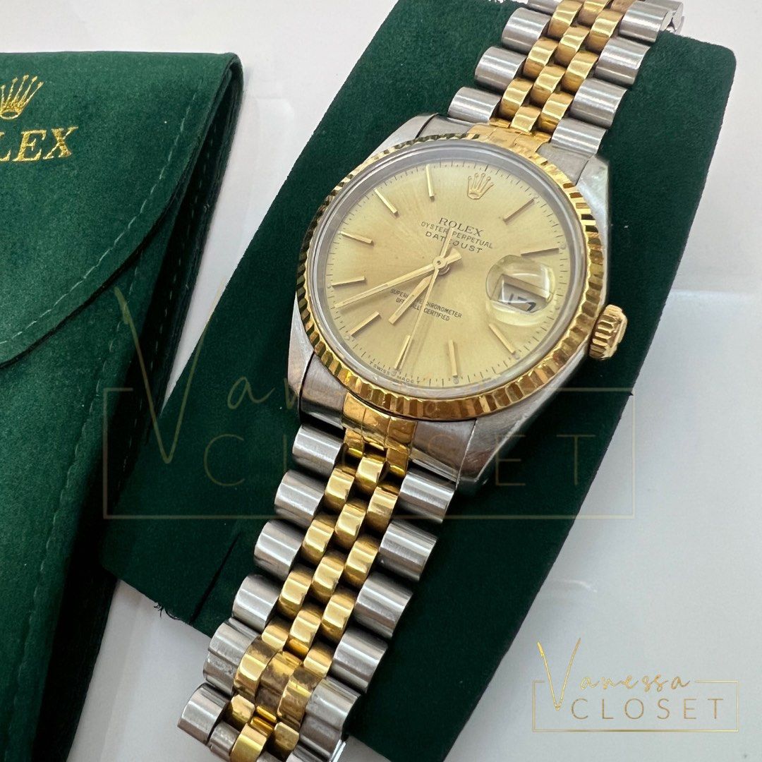 ROLEX Mens Size 36mm (Category: Luxury Watches) located in Paranaque City. Submitted by Vanessacloset_VLuxe (Listing ID 1284912208, Image 1). Description: With pouch only.
