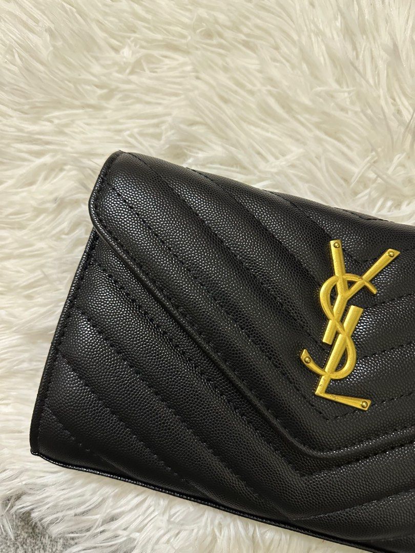 Ysl wallet on chain large on sale
