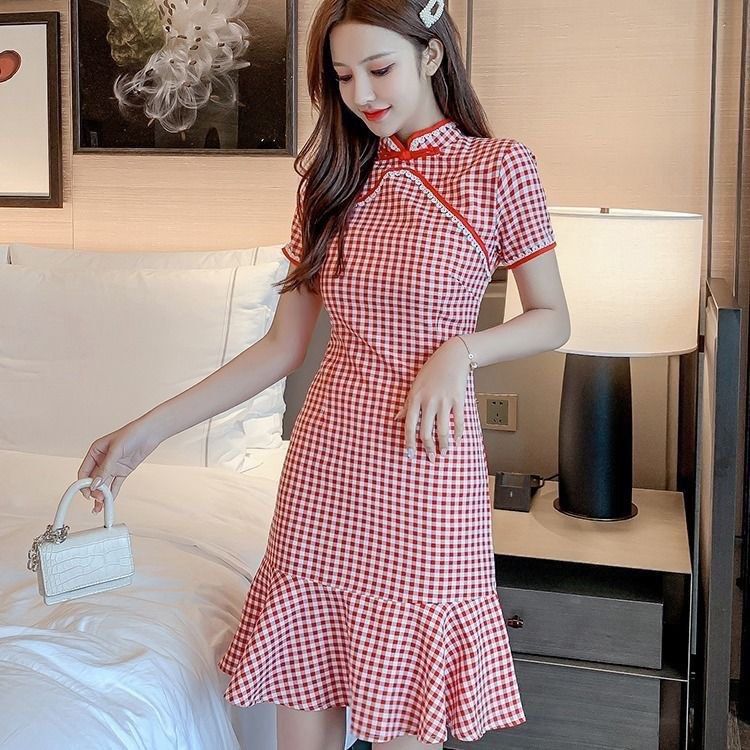 Checkered retro dress hotsell