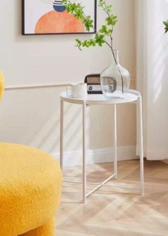 Side table (Category: Tables & Sets) located in Singapore. Submitted by slevengoodkat (Listing ID 1284941517, Image 1). Description: # Brand new in box x left 2 white color only #measurement in photo #cash n carry #no exchange no return no refunds #price for 1 side table.