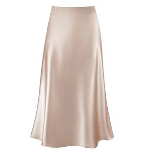 Topshop Tall Satin Bias Maxi Skirt In Forest Green for Women