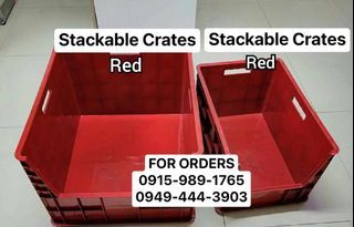 Stackable Crates Red