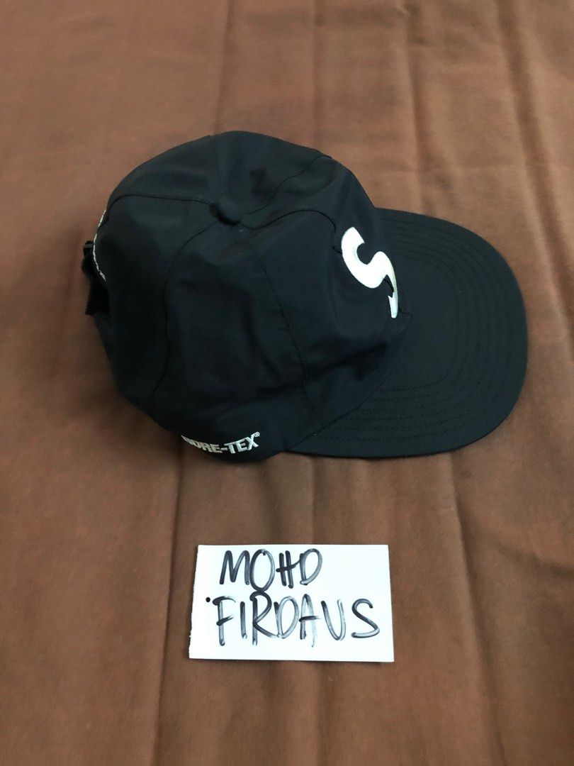 Supreme gore tex s logo 6 panel black top