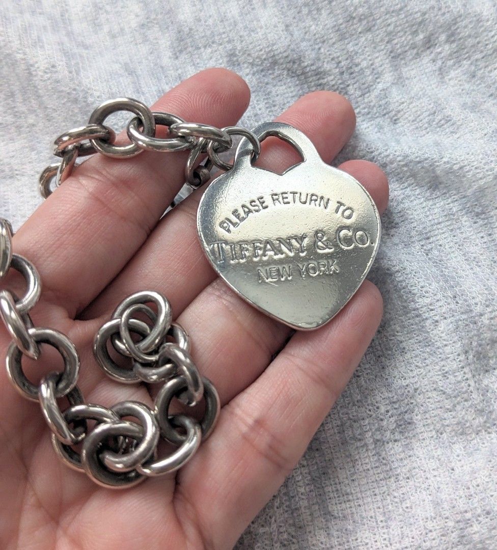 Tiffany Co 925 Silver Large Heart Tag