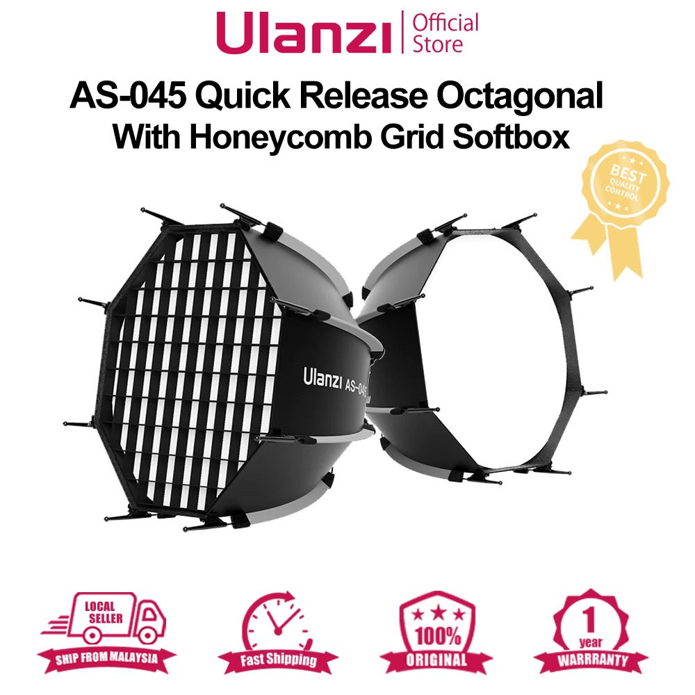 Ulanzi AS-045 Quick Release Octagonal Honeycomb Grid Softbox 3308