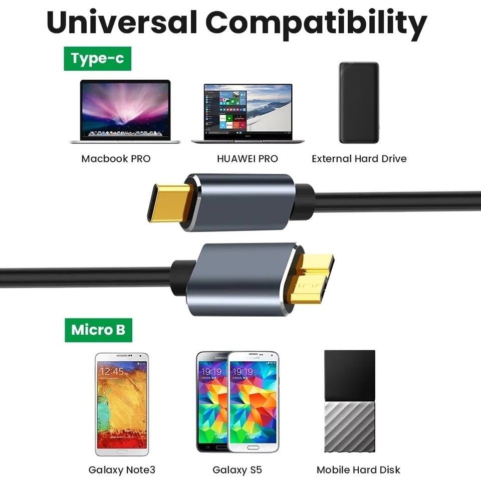 USB 3.1 Type-C Micro B USB C 3.0 Cable TypeC to USB 3.0 Micro B