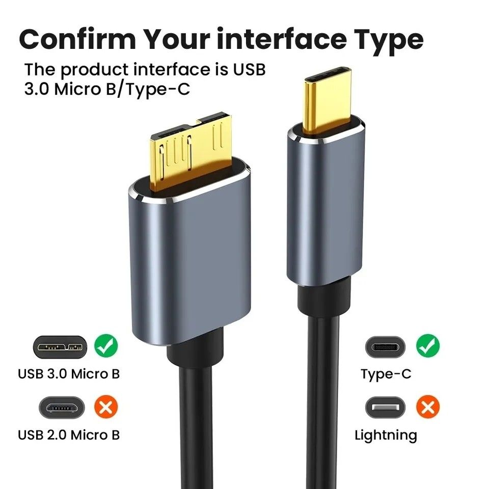 USB 3.1 Type-C Micro B USB C 3.0 Cable TypeC to USB 3.0 Micro B