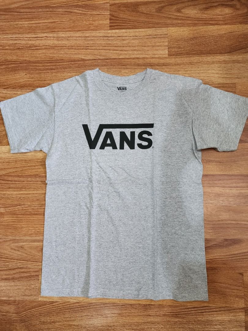 Vans Kaos T-Shirt Abu-abu Light Grey Original, Fesyen Pria - Main Image