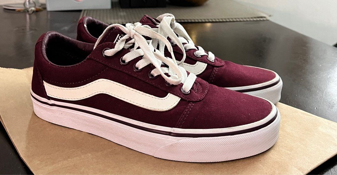Vans platform burgundy on sale