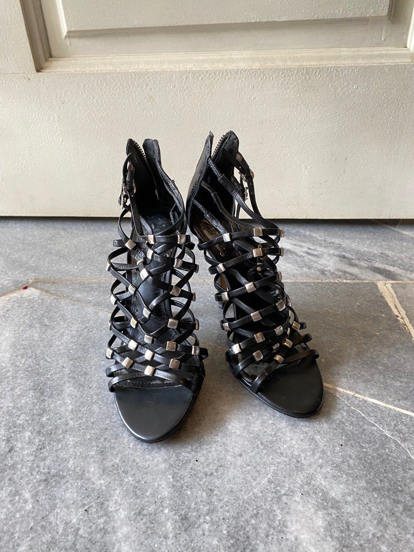 Emma Jones Peep Toe Ankle Buckle Straps Platforms Cuban Heels Gladiator  Sandals Pumps - Black in Sexy Heels & Platforms - $69.86
