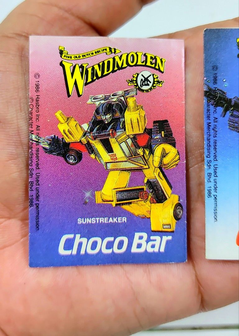 VINTAGE 1986 VERY RARE CHOCO BAR WRAPPER TRANSFORMERS, Hobbies & Toys ...