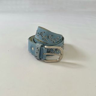 vintage BT lolly powdered blue bedazzled rhinestones y2k belt