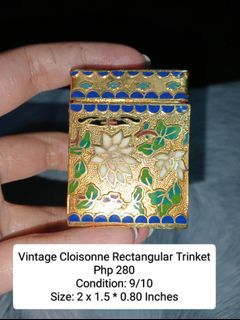 Vintage Cloisonne Rectangle Trinket