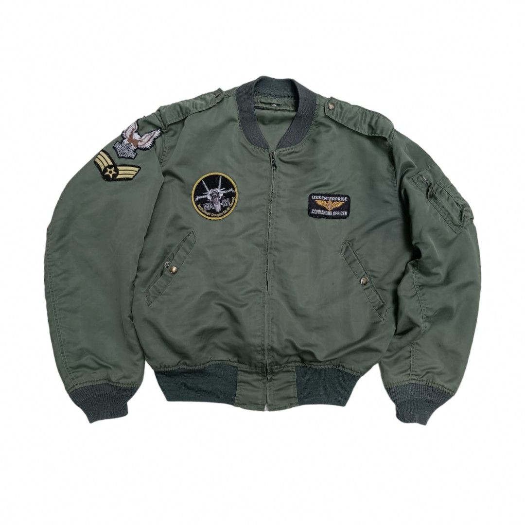 USS ENTERPRISE COMMANDING OFFICER BOMBER JACKET💚, Luxury, Apparel