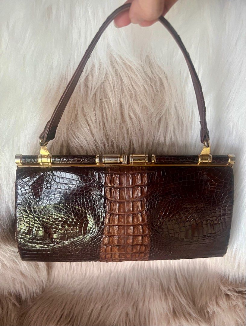 Vintage Natural brown Alligator purse Women s Fashion Bags Wallets Purses Pouches on Carousell