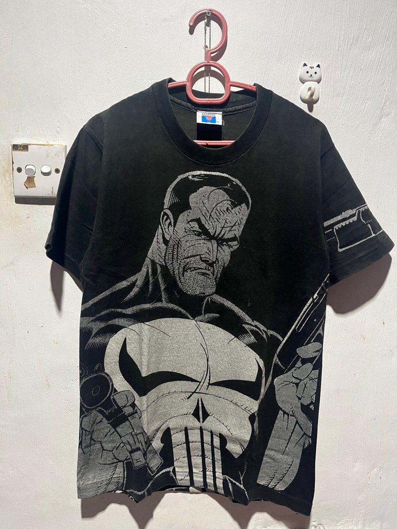 Vintage Punisher Marvel T shirt Glow in Dark Men s Fashion Tops Sets Tshirts Polo Shirts on Carousell