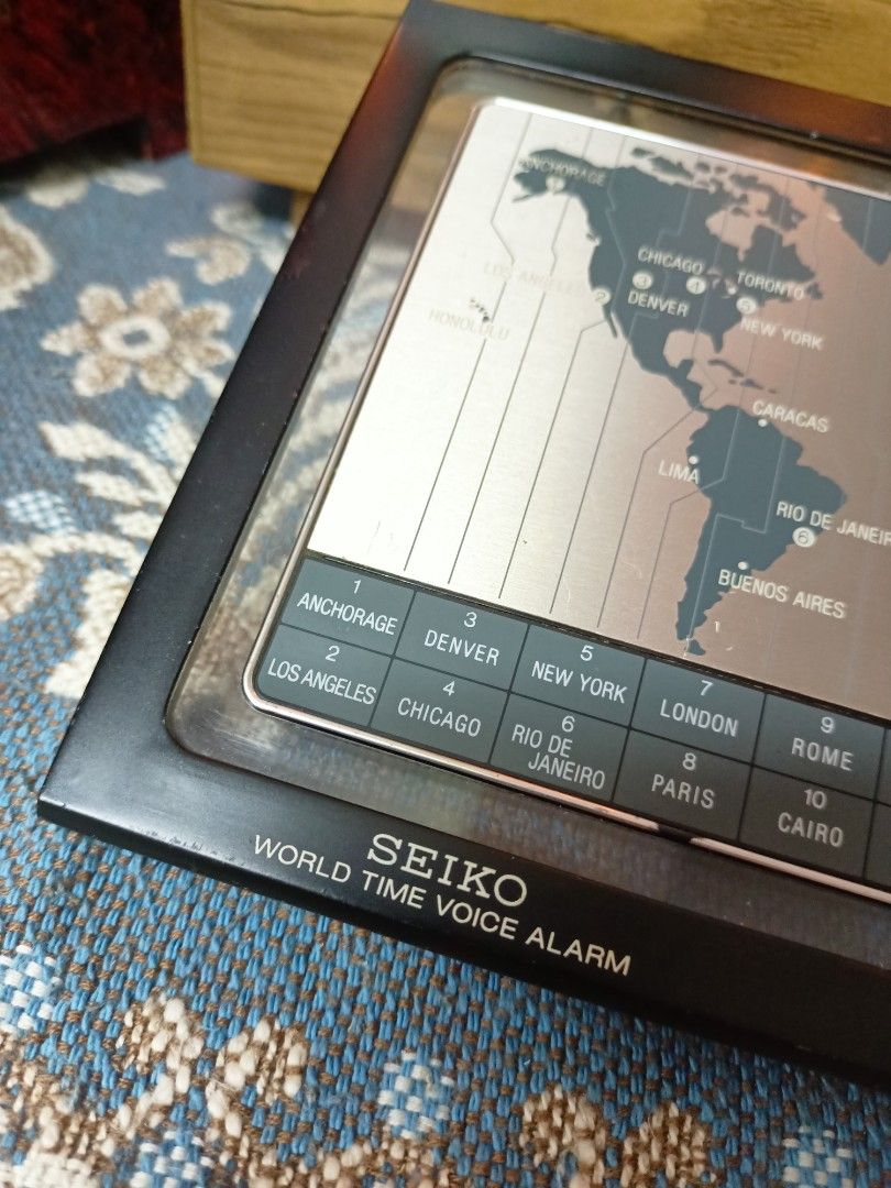 Vintage SEIKO World Time Voice Talking Alarm International Digital