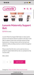 Lunavie Maternity Support Belt - Lunavie Singapore