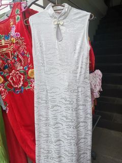 White Cheong Sam Dress