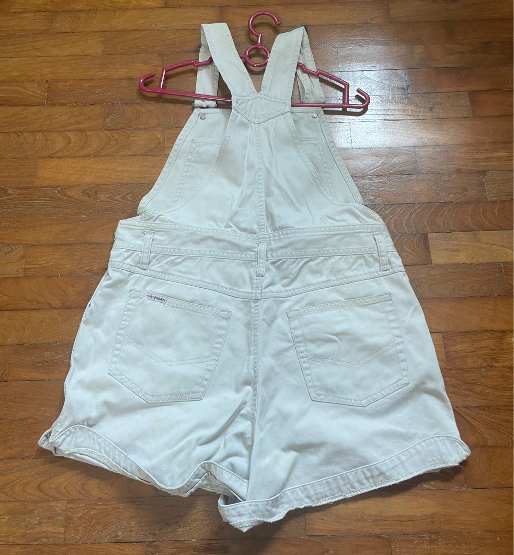 White dungaree clearance shorts