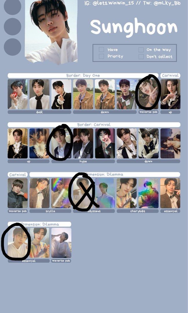 WTB enhypen enha sunghoon pc photocard, Hobbies & Toys