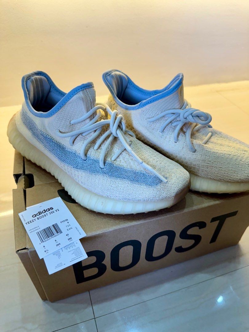 yeezy blue linen