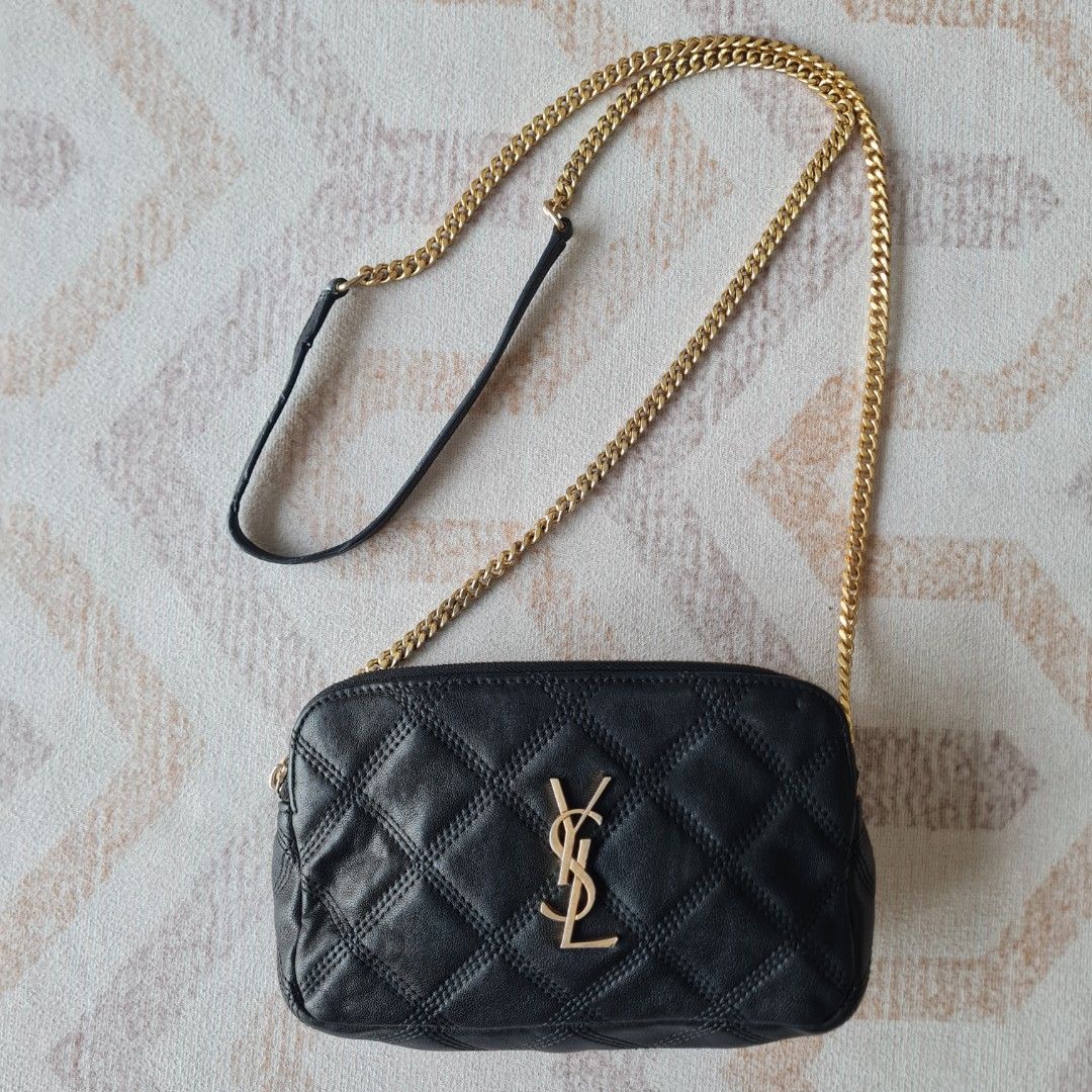 Saint laurent becky quilted mini bag top