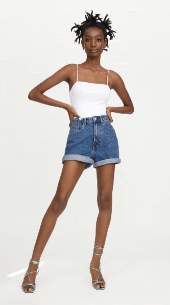 Zara shorts on sale mom fit