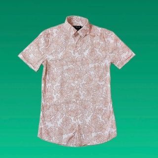 #310 Topman Formal Casual Floral Shirts Short Sleeves Polo for Men