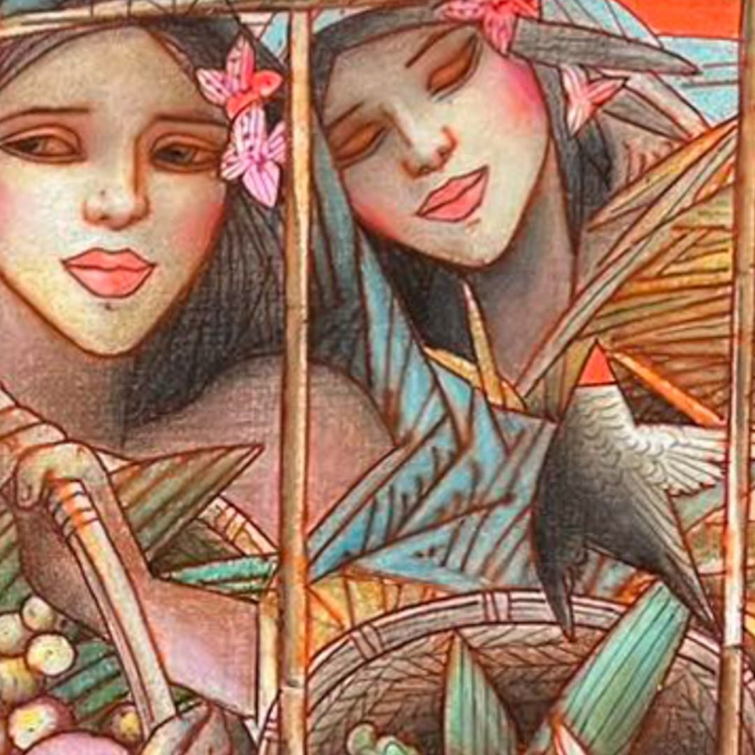 3 Marias - Tam Austria (Category: Art & Prints) located in Taguig. Submitted by drybrushgallery (Listing ID 1285121258, Image 3). Description: 3 Marias Tam Austria, 2022 Oil Artwork Dimension: 15" x 15" with Certificate of Authenticity PM FOR INQUIRY 0919 005 0750.