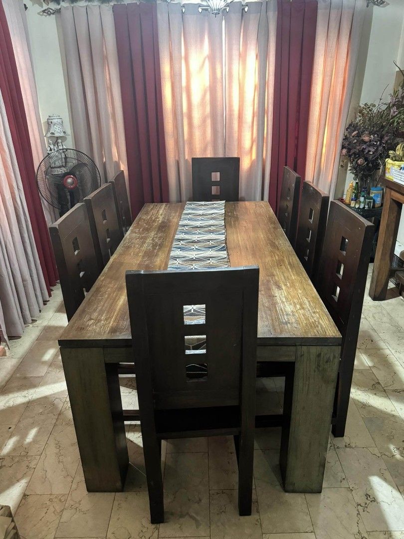 8 Seater Dining Set (Category: Tables & Sets) located in Quezon City. Submitted by ughffsetx (Listing ID 1285061878, Image 1). Description: Price negotiable.